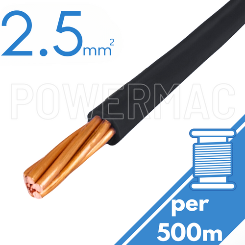 2.5mm Building Wire 1C V90 PVC 1KV Black