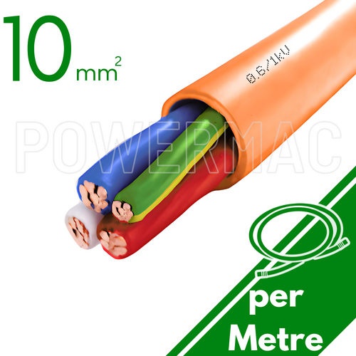 10mm 3C+E Orange Circular Cable XLPE/PVC 0.6/1kV