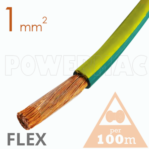6mm Building Wire 1C V90 PVC 1KV Earth G-Y - Various Cable Brands