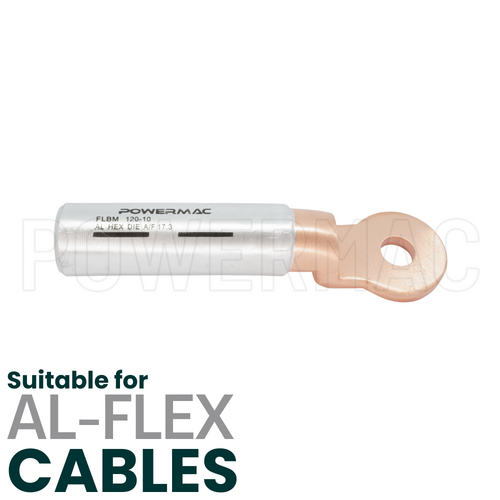 120mm Flexible Bi-metal Cable Lug