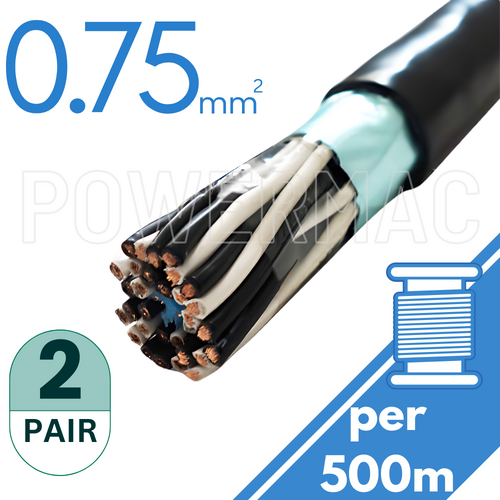 0.75mm 2 Pair Instrumentation PVC/OS 110V