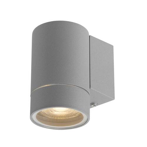 Aluminium Exterior Wall Light, 6w Silver - Excl. Globe