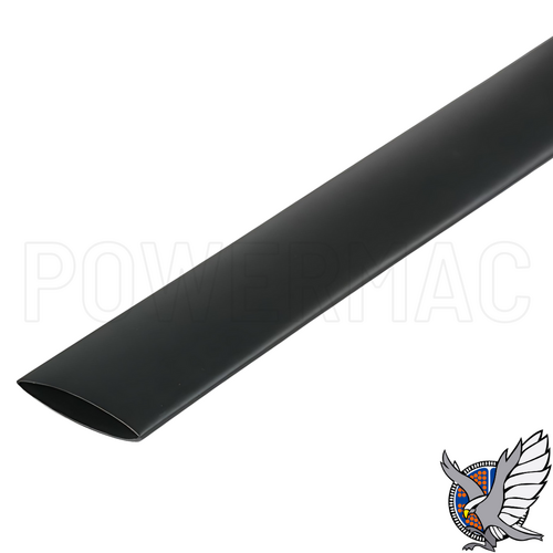 50mm Black Glue Lined Medium Wall Heat Shrink - 1m Length. Shrink ratio 3:1