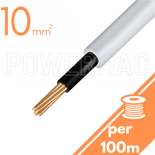 10mm 1C SDI Black/White PVC/PVC 450/750V