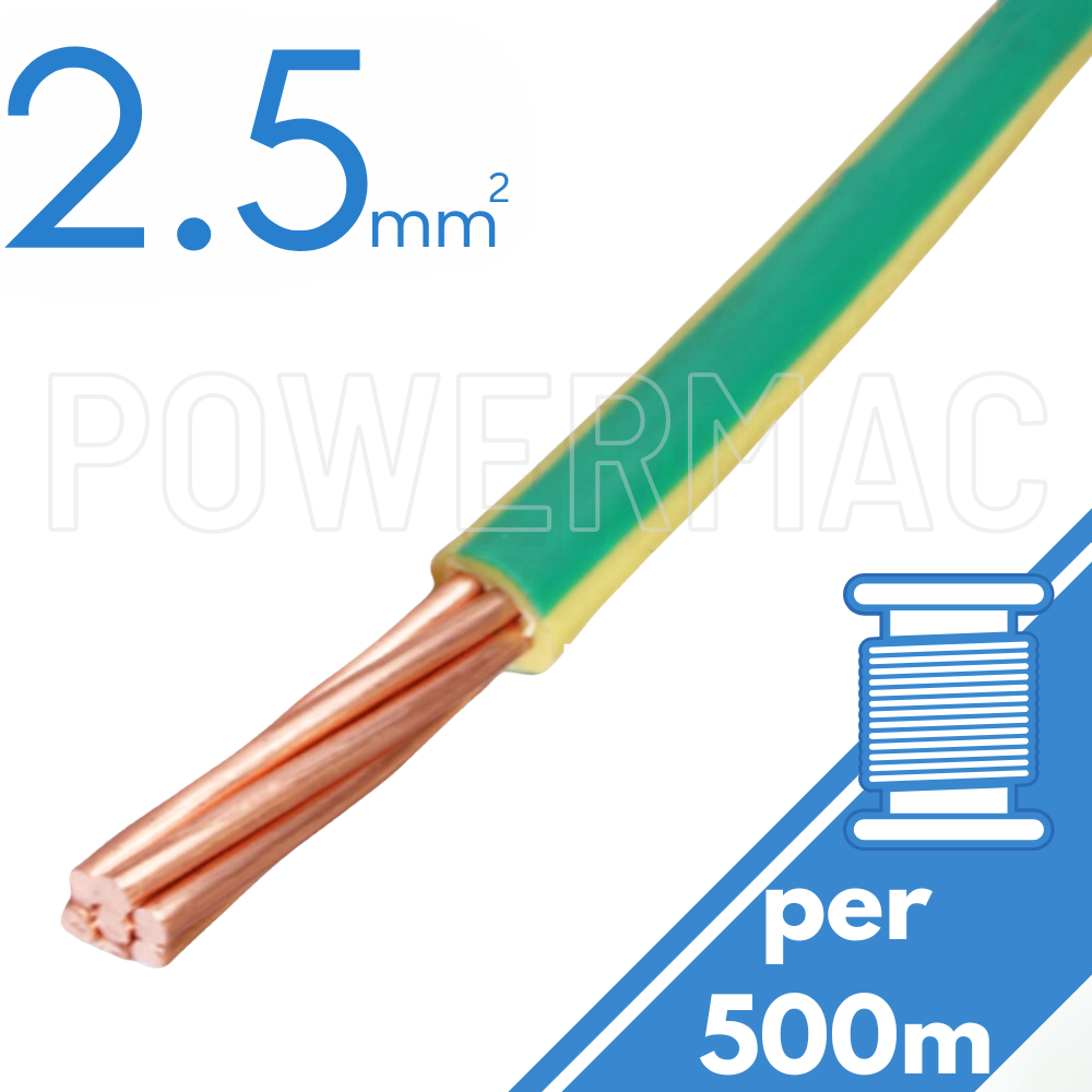 2.5mm Building Wire 1C V90 PVC 1KV Earth G-Y