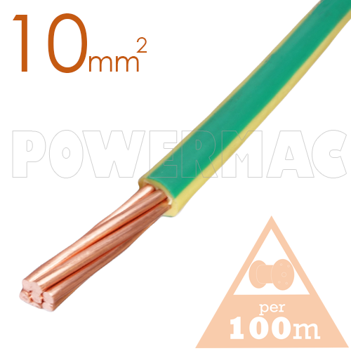 10mm Building Wire 1C V90 PVC 1KV Earth G-Y