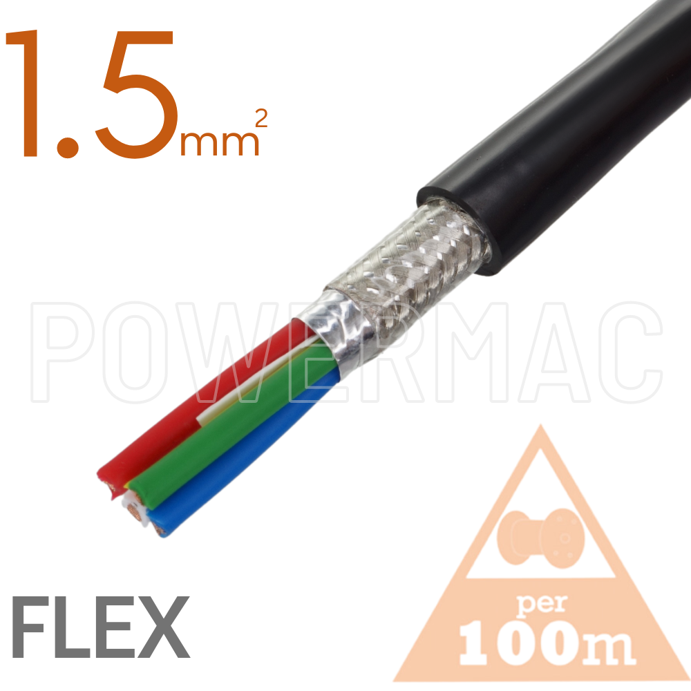 1.5mm 3C+1E EMC Cable Black Sheath