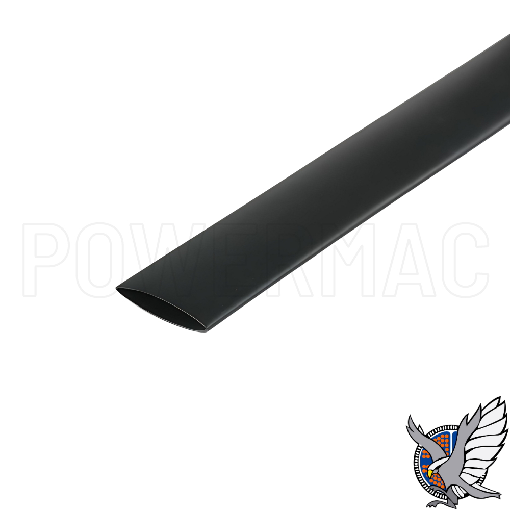 22mm - 6mm Black Glue Lined Medium Wall Heat Shrink - 1.2m Length