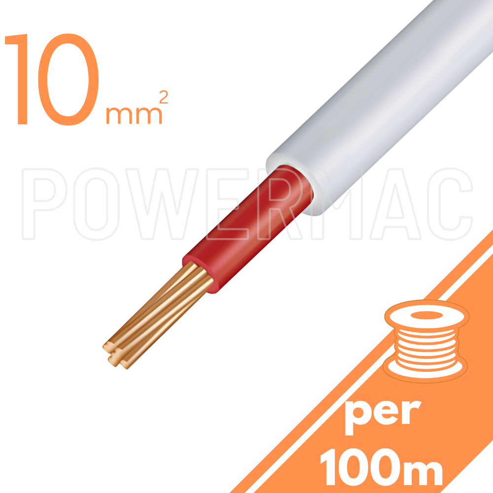 10mm 1C SDI Red/White PVC/PVC 450/750V