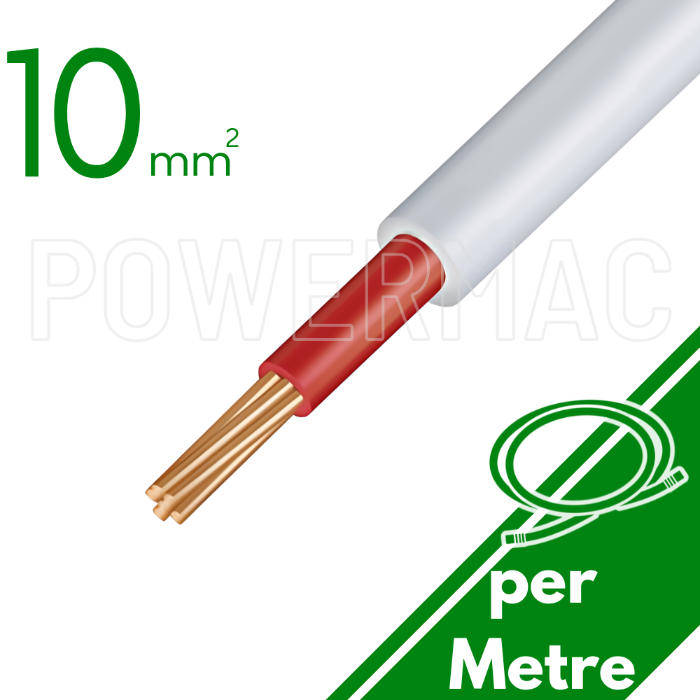 10mm 1C SDI Red/White PVC/PVC  450/750V